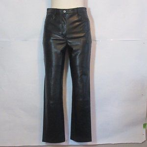 Wilfred Aritzia Black Vegan Leather The Melina High-waisted  Pants  Size 4
